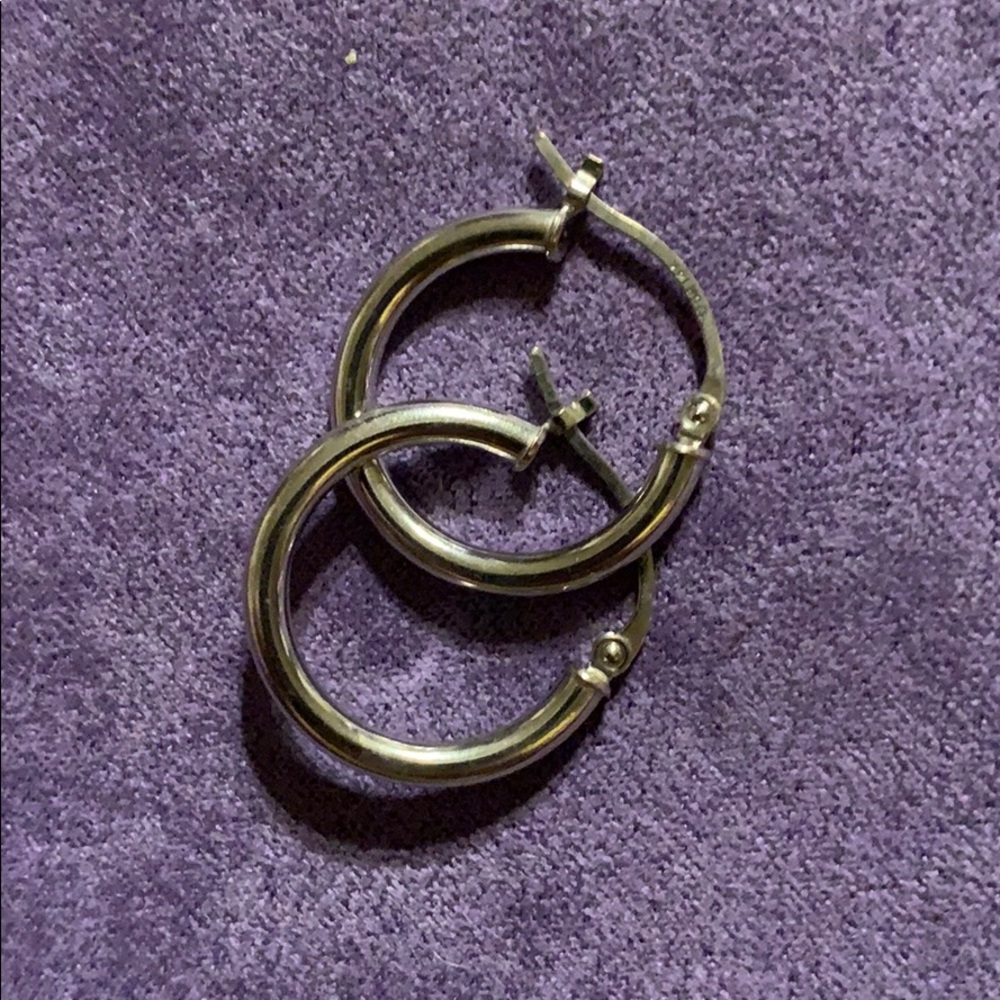 Small silver hoops